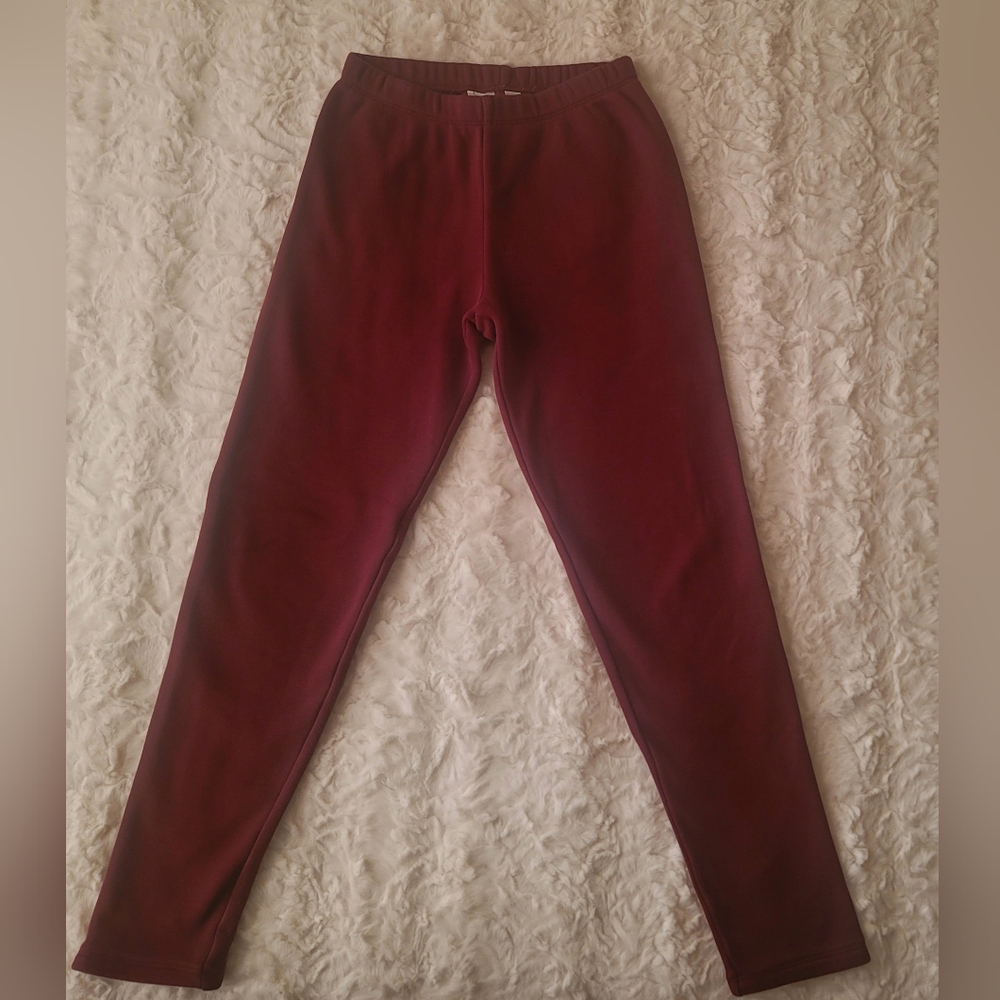 Gap Girl Burgundy Lined Leggings Size XXL